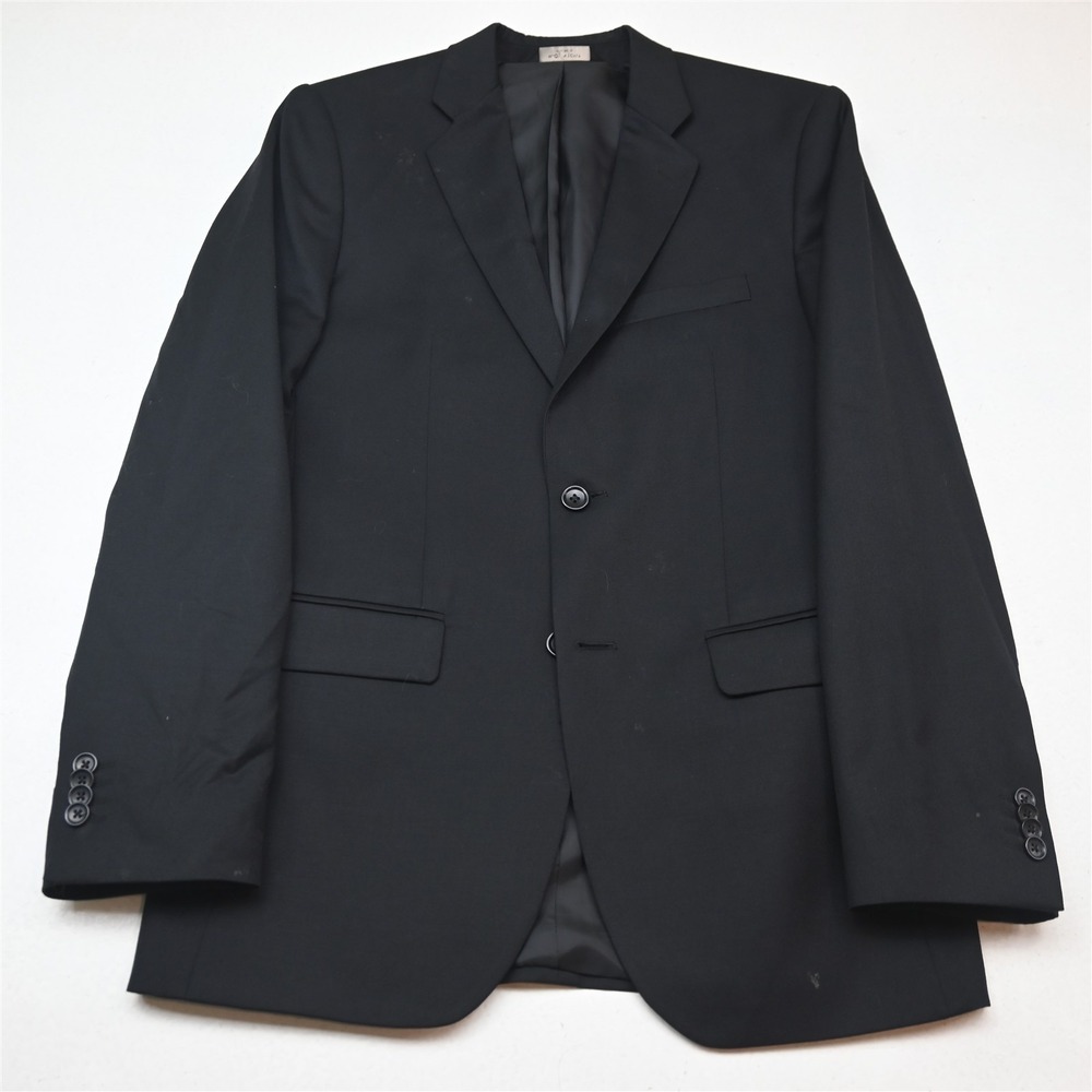 Banana Republic 38R Black 100% Wool Tailored Slim Fit 67268 Suit Jacket Coat